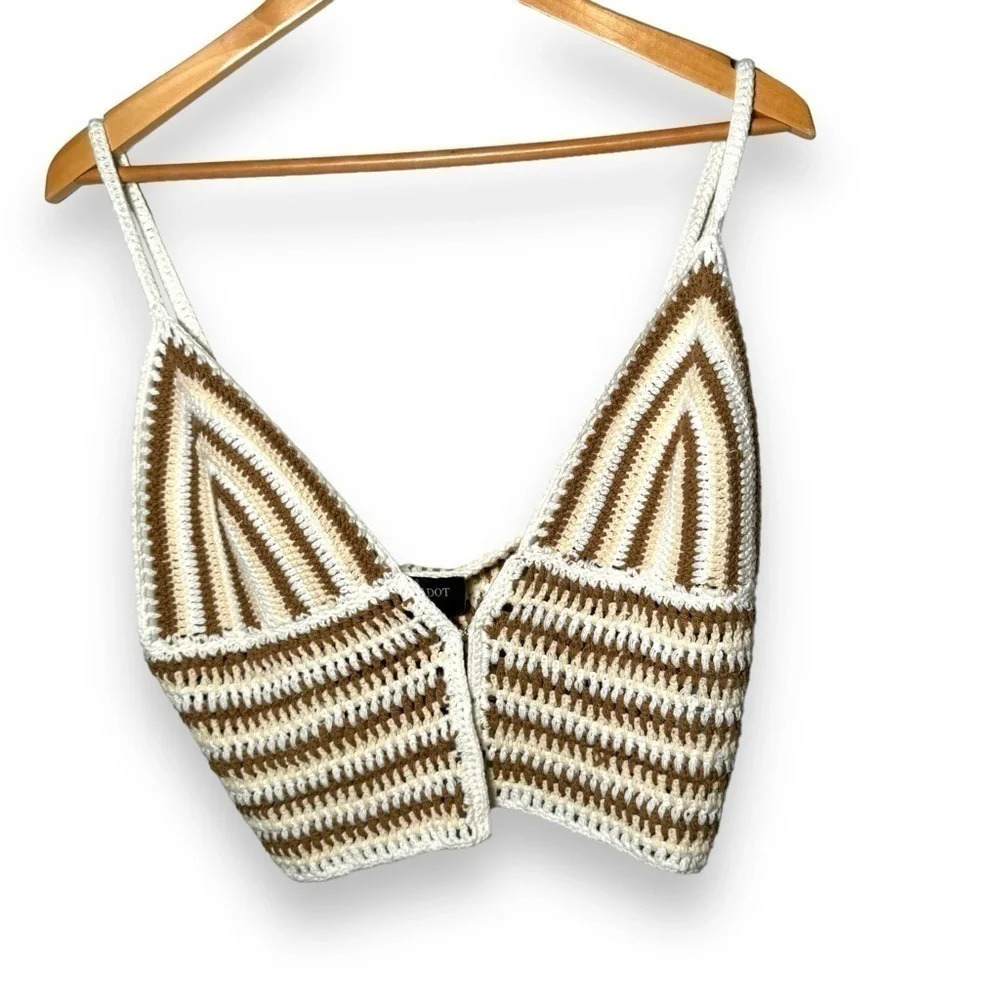 NWT BARDOT Revolve Farrah  Knit Bralette In Multi Stripe M - Picture 4 of 9
